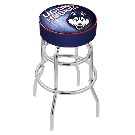 Holland Bar Stool Co 25" Connecticut Cushion Seat, 2-Ring Chrome Swivel Bar Stool L7C125ConnUn-D2